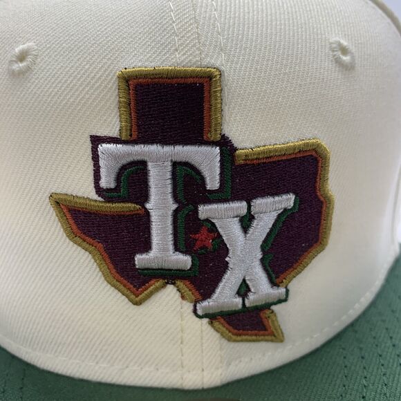 New Era Texas Rangers 59FIFTY Fitted Hat 50TH Anniversary Side Patch Size 7 1/8 - Picture 3 of 8